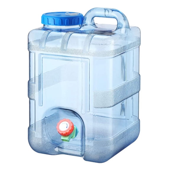 Water ContainerwithSpigot, Water JugforCamping, 22L Plastic Storage, Square Container, Fixed Handle Tap Lid, Emergency Water Storage, Outdoor Recreation, 1 Pc