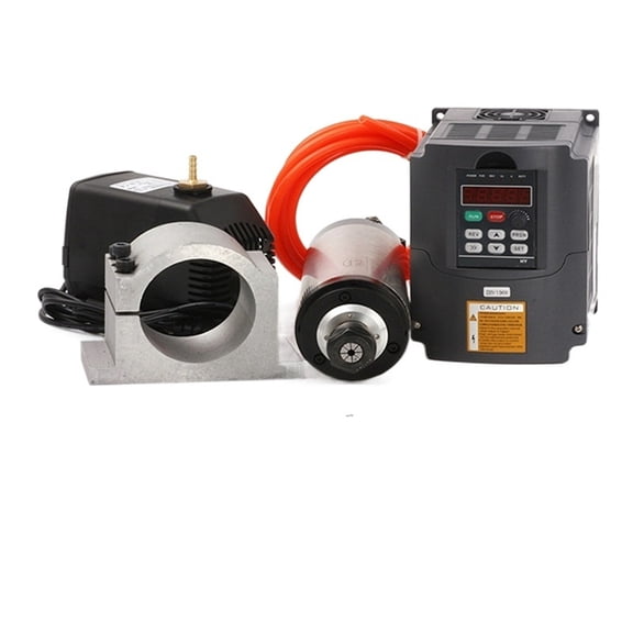 Water Cooled Spindle Kit 800w 4 Bearings 65mm Diameter 0.8kw Cooling Spindle & 1.5kw Inverter VFD 80w Water Pump ,Anti-Rust