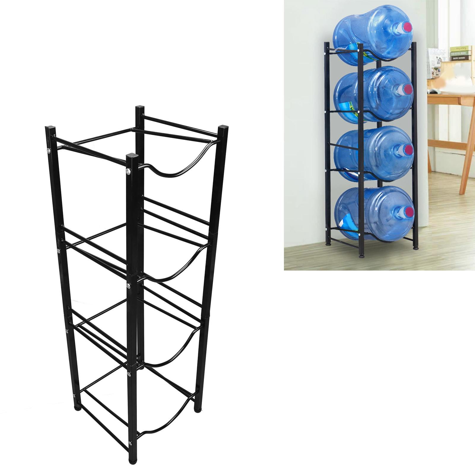 Water Cooler Jug Holder 4 Tier Space Saving Rust Proof Single Row Water ...
