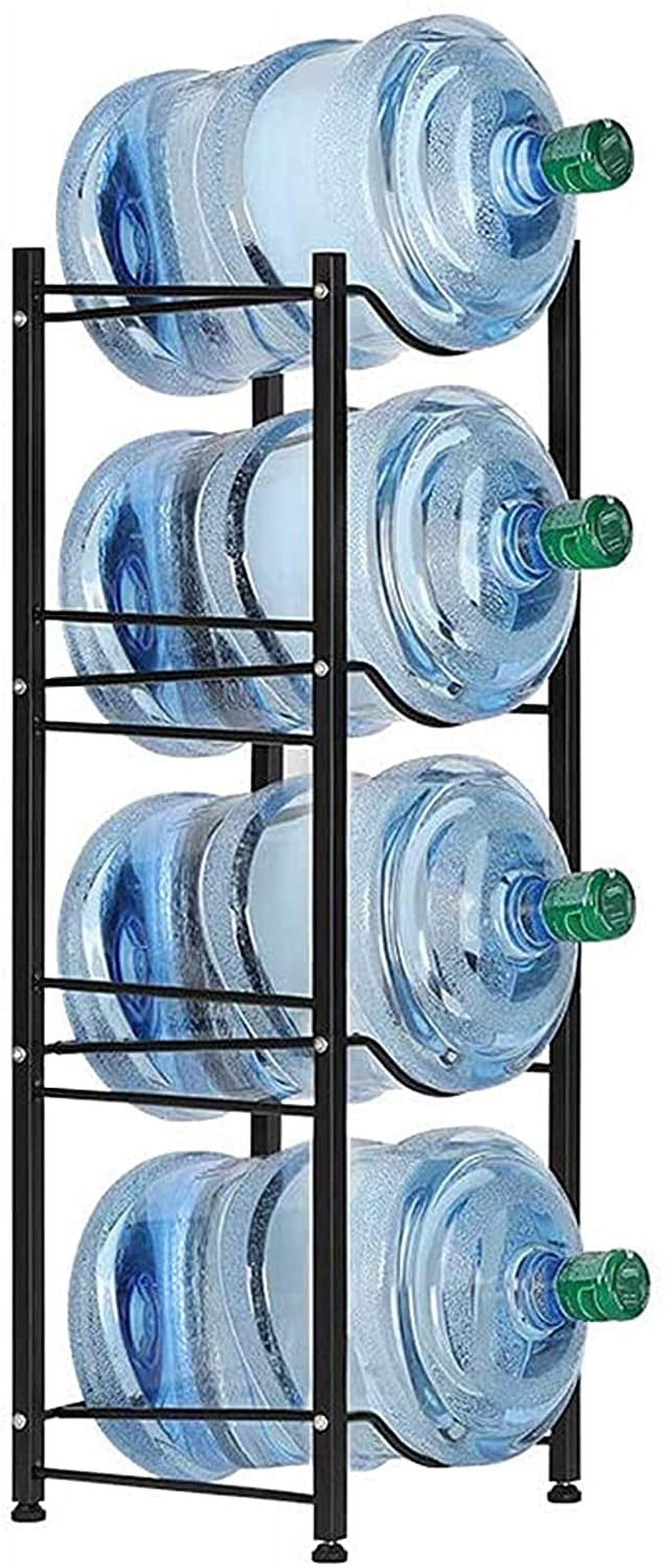 Water Cooler Jug Rack, 4-Tier Heavy Duty Water Bottle Holder Storage Rack for 5 Gallon Water Dispenser, 5 Gallon Water bottle Holder, 5 Gallon Water Jug Holder