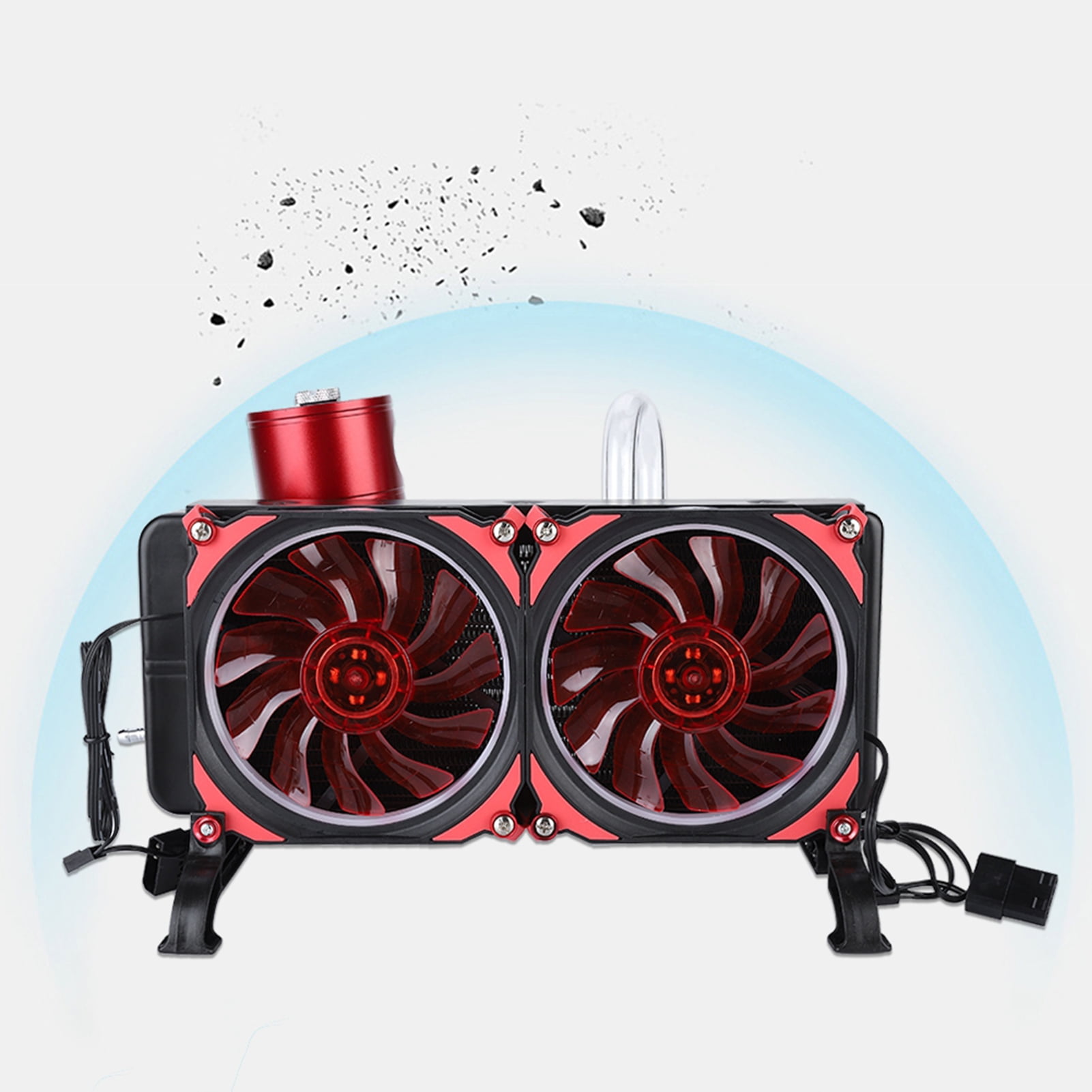 Water Cooling Set, Water Row SC600 Water Computer Cooling Fan Computer Water Cooled Set,G1/4