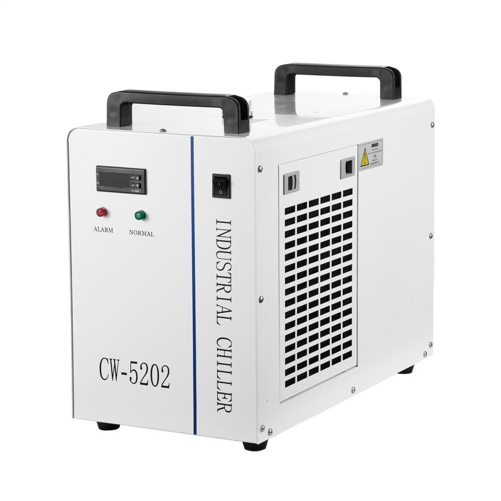 Water Cooling System, Industrial Chiller with 7L Tank, 2 Inlets/Outlets for 80W-180W Laser Engraving Machines, Viewing Window