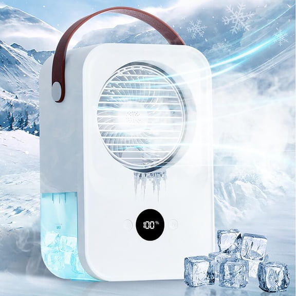 Water Coolingfan,Personal Air Conditioner,Potable Air Conditioner Indoor,Usb Desktop Spray Cool Airconditioning Fan Humidifying Aircooler