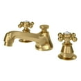 thumbnail image 1 of Water Creation 3" Cross Handles Solid Brass Lavatory Faucet in Satin Gold, 1 of 4