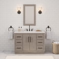 thumbnail image 1 of Water Creation 48" Wood Single Bathroom Vanity in Gray Oak & Bronze, 1 of 12