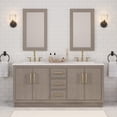 thumbnail image 1 of Water Creation 72" Wood Double Bathroom Vanity in Gray Oak/Gold, 1 of 12