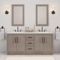 thumbnail image 1 of Water Creation 72" Wood Double Bathroom Vanity in Gray Oak and Bronze, 1 of 13