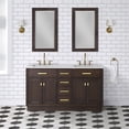 thumbnail image 1 of Water Creation Chestnut 60" Wood Double Bathroom Vanity in Brown Oak/Satin Gold, 1 of 10