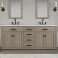 thumbnail image 1 of Water Creation Chestnut 72" Wood Double Bathroom Vanity in Gray/Rubbed Bronze, 1 of 11