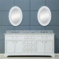 thumbnail image 1 of Water Creation DERBY72W 72 in. Pure White Double Sink Bathroom Vanity - Derby Collection - Chrome, 1 of 10