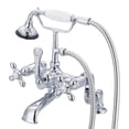 thumbnail image 1 of Water Creation Deck Mount Traditional Brass Tub Faucets - Chrome, 1 of 1