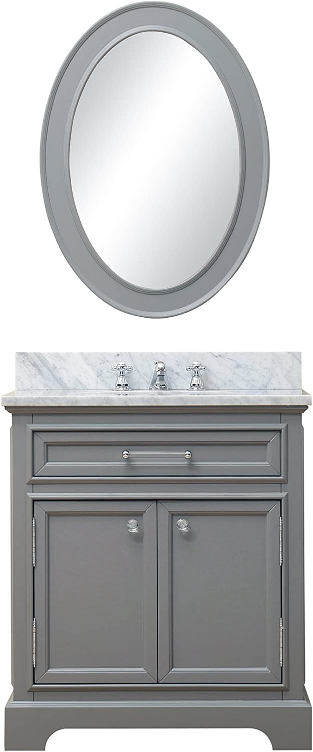 Water Creation Derby 30GB 30" Cashmere Grey Single Sink Bathroom Vanity