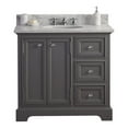 thumbnail image 1 of Water Creation Derby 36" Wood Single Bathroom Vanity in Cashmere Gray & Chrome, 1 of 7