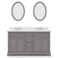 thumbnail image 1 of Water Creation Derby 60" Wood Double Bathroom Vanity in Gray/Chrome, 1 of 6