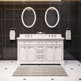 thumbnail image 1 of Water Creation Derby 60" Wood Double Bathroom Vanity in White & Chrome, 1 of 9