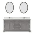 thumbnail image 1 of Water Creation Derby 72" Wood Double Bathroom Vanity in Cashmere Gray & Chrome, 1 of 6