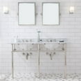 thumbnail image 1 of Water Creation EB60D-0509 60 in. Embassy Wide Double Wash Stand, P-Trap, Countertop with Basin, Faucet - Nickel, 1 of 1