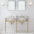thumbnail image 1 of Water Creation EB60D-0612 60 in. Embassy Wide Double Wash Stand, P-Trap, Countertop with Basin, Faucet - Brass, 1 of 1