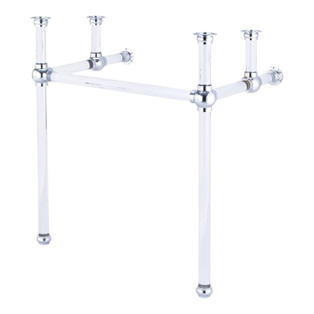 Water Creation Empire Single Plastic Wash Stand in Chrome/Clear