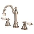 thumbnail image 1 of Water Creation F2-0012-02-CL American 20th Century Classic Widespread Lavatory F2-0012 Faucets - Gray & Brushed Nickel, 1 of 1