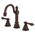 thumbnail image 1 of Water Creation F2-0012-03-AL American 20th Century Classic Widespread Lavatory F2-0012 Faucets - Brown & Oil-Rubbed Bronze, 1 of 1