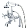 thumbnail image 1 of Water Creation F6-0006-01-AX Vintage Classic 7 in. Spread Deck Mount Tub Faucet - Chrome, Silver, 1 of 5
