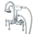 thumbnail image 1 of Water Creation F6-0012-01-AL 3.38 in. Silver Vintage Classic Center Wall Mount Tub Faucet, Chrome, 1 of 2