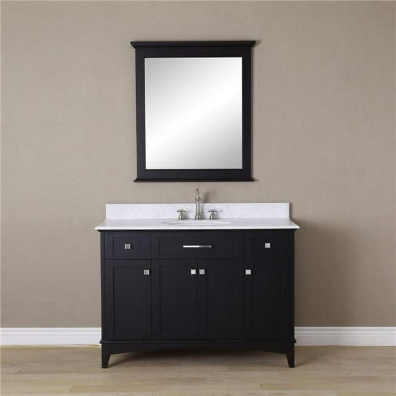 Water Creation MANHATTAN48EF 48 in. The Manhattan Collection Single Sink Bathroom Vanity with Faucet, Dark Espresso
