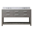 thumbnail image 1 of Water Creation Madalyn 60" Double Sink Wood Bathroom Vanity in Gray/White, 1 of 4