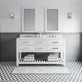 thumbnail image 1 of Water Creation Madalyn 60" Wood Double Bathroom Vanity in Pure White & Chrome, 1 of 7