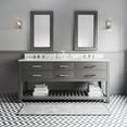 thumbnail image 1 of Water Creation Madalyn 72" Wood Double Bathroom Vanity in Cashmere Gray & White, 1 of 7