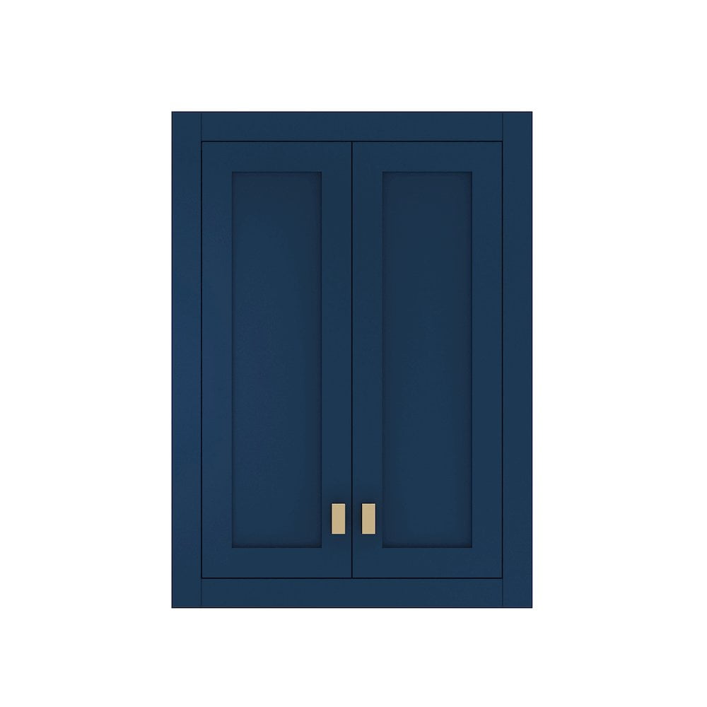 Madison 33" Blue Solid Hardwood Medicine Cabinet with Chrome Hardware