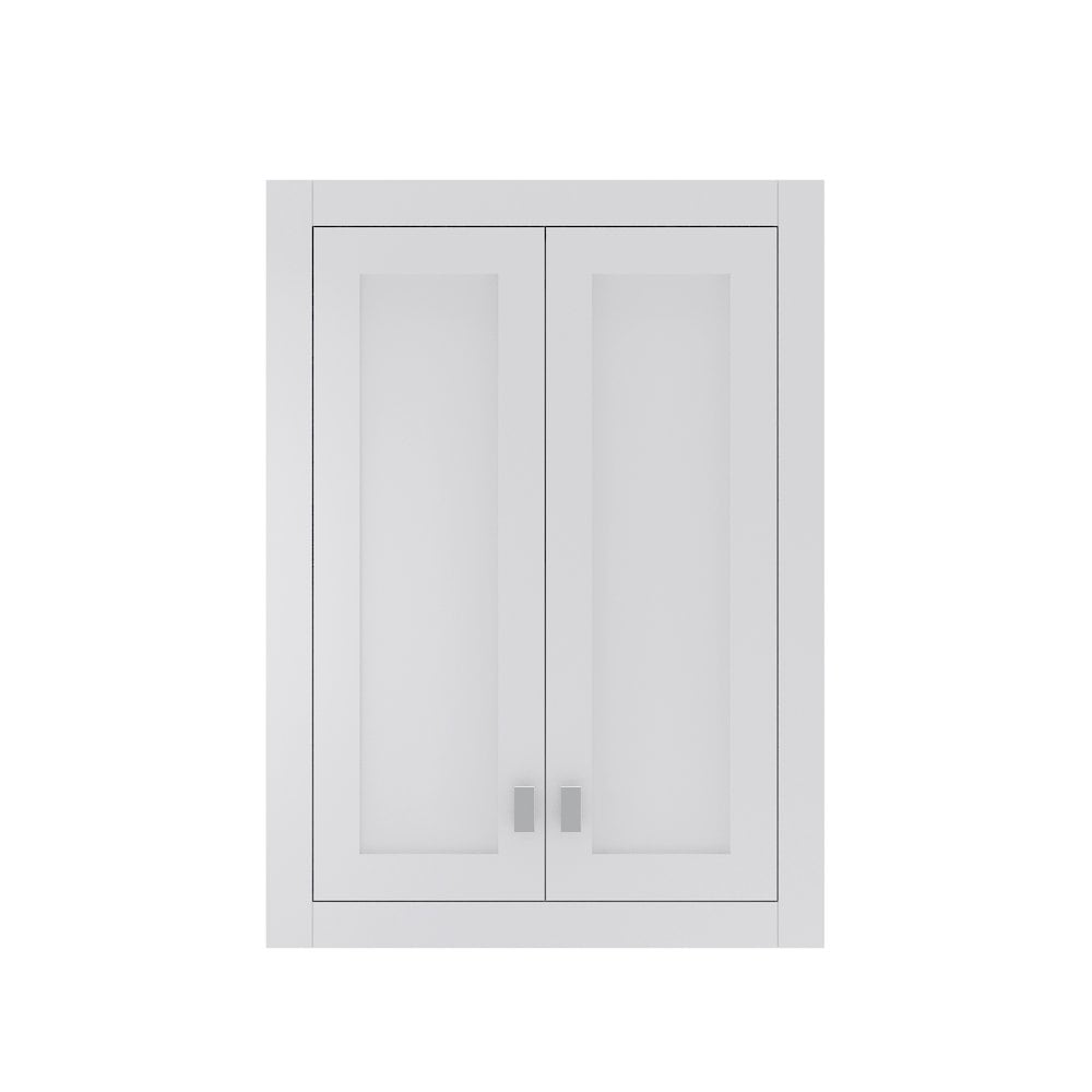Madison Pure White Solid Hardwood Bathroom Wall Cabinet