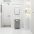 thumbnail image 1 of Water Creation Mia 18" Solid Hardwood Single Bathroom Vanity in Gray/Chrome, 1 of 8