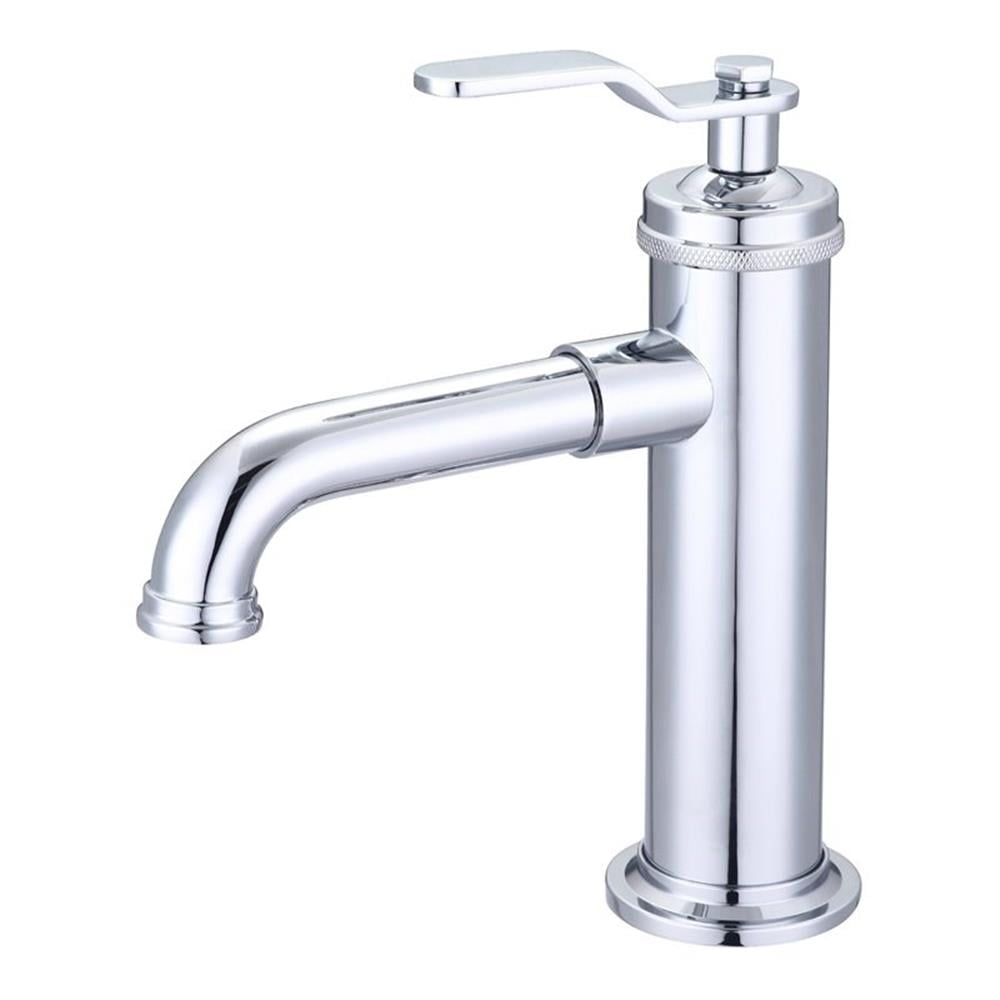 Chrome Single Handle Low Arc Bathroom Faucet with Drain Kit