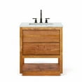 thumbnail image 1 of Water Creation Oakman 30 In. Single Sink Carrara White Marble Countertop Bath Vanity, 1 of 12