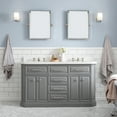 thumbnail image 1 of Water Creation Palace 60" Wood Double Bathroom Vanity in Cashmere Gray/Nickel, 1 of 9