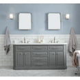 thumbnail image 1 of Water Creation Palace 72" Hardwood Double Bathroom Vanity in Gray & Nickel, 1 of 11