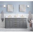 thumbnail image 1 of Water Creation Palace 72" Solid Hardwood Double Bathroom Vanity in Gray & Gold, 1 of 11