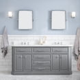 thumbnail image 1 of Water Creation Palace 72" Wood Double Bathroom Vanity in Cashmere Gray/Chrome, 1 of 10