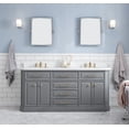 thumbnail image 1 of Water Creation Palace 72" Wood Double Bathroom Vanity in Gray and Satin Gold, 1 of 9