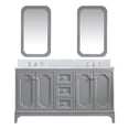 thumbnail image 1 of Water Creation Queen 60"W Wood Double Bathroom Vanity in Cashmere Gray/Chrome, 1 of 3