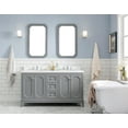 thumbnail image 1 of Water Creation Queen 60"W Wood Double Bathroom Vanity in Cashmere Gray & White, 1 of 4