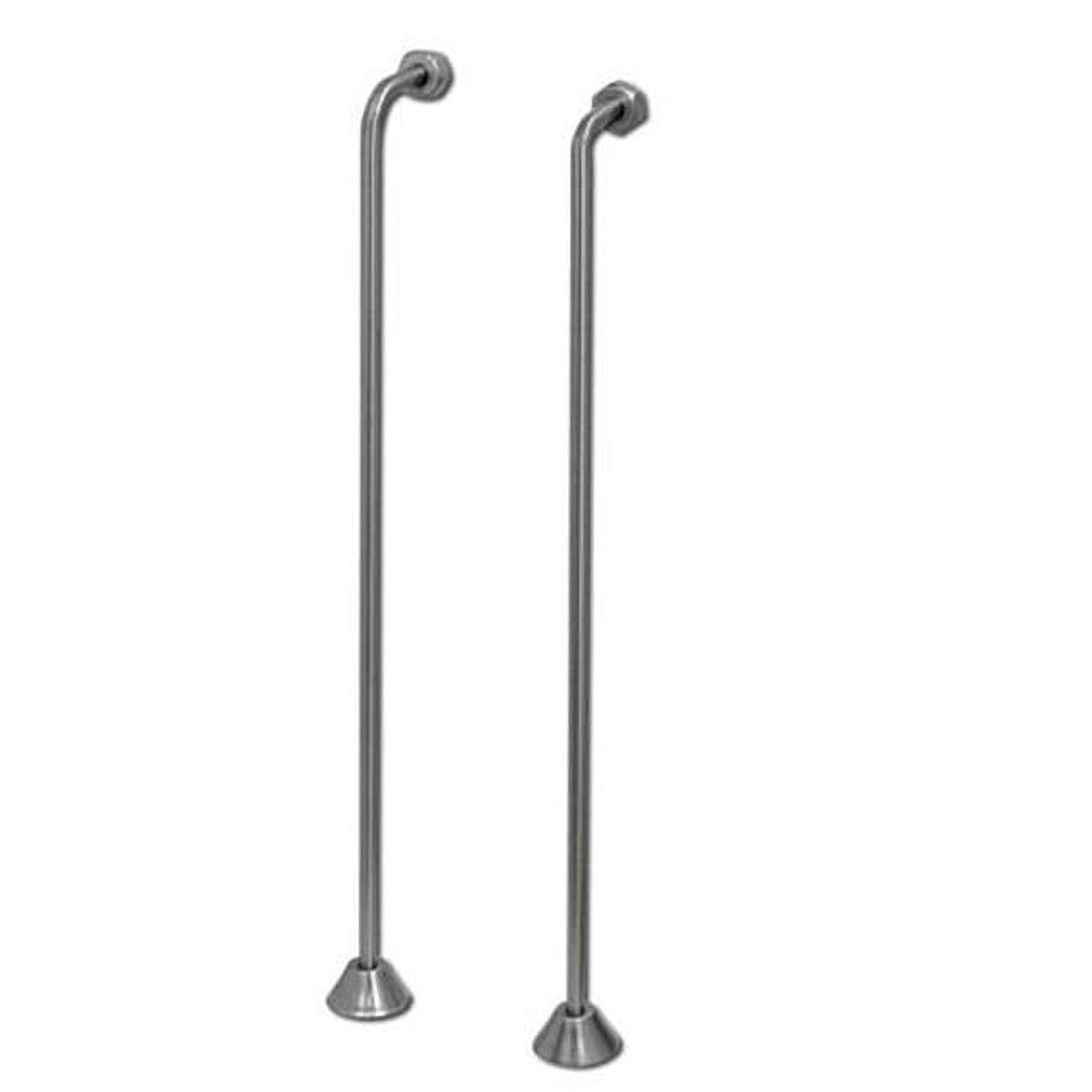 Brushed Nickel Brass Single Offset Supply Line for Claw Foot Tubs