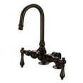 thumbnail image 1 of Water Creation F6-0016-03-AL 3.38 in. Brown Vintage Classic Center Deck Mount Tub Faucet - Oil-Rubbed Bronze, 1 of 5