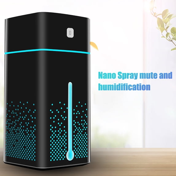 Water Cube Large Capacity Humidifier for Bedroom Household, USB Ultrasonic Cool Mist for Office Plant Desk, Quiet Mute Operation with Auto Shut Off Night Light for Sleep