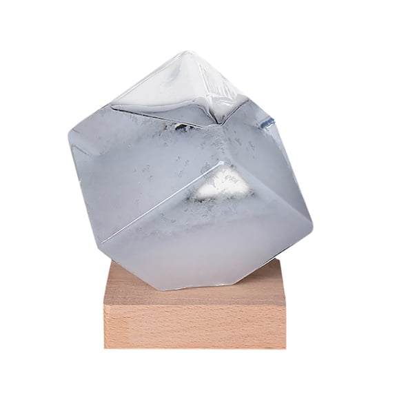 Water Cube Weather Forecast Bottle Gift Box with Base, Water-Cube Bottle Transparent Desktop Weather Glass Items Colorful 300Ml Tools Home Improvement