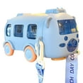 thumbnail image 1 of Water Cup in Bus Shape for Kids, Cute Bus Water Bottle with Straw, 17oz Leak-Proof Bottle with Shoulder Strap, Detachable Fun Toy Bus Water Bottle for Boys Girls Camping Trips, 1 of 8