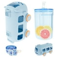 thumbnail image 1 of Water Cup in Bus Shape Leakproof Toy Bus Water Bottle 500ml Bus Shape Water Bottle Portable Kids Bus Water Bottle Creative Drinking Bottle with Straw Shoulder Strap for Boys Girls School Home, 1 of 7