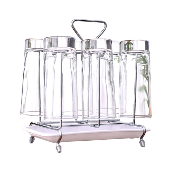 Water Cup Drying Shelf Modern Cup Draining Rack Drinking Drying Dranier with Tray for Glass Bottle Cups Mugs